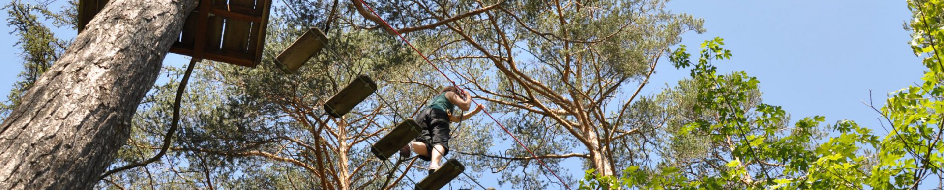 Treetop adventure playground in Barcelonnette