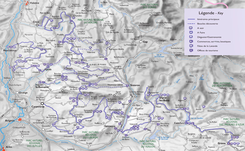 Routes de la lavande