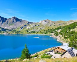 mountain huts lac d'Allos in Mercantour National Park