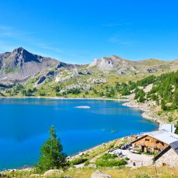 mountain huts lac d'Allos in Mercantour National Park